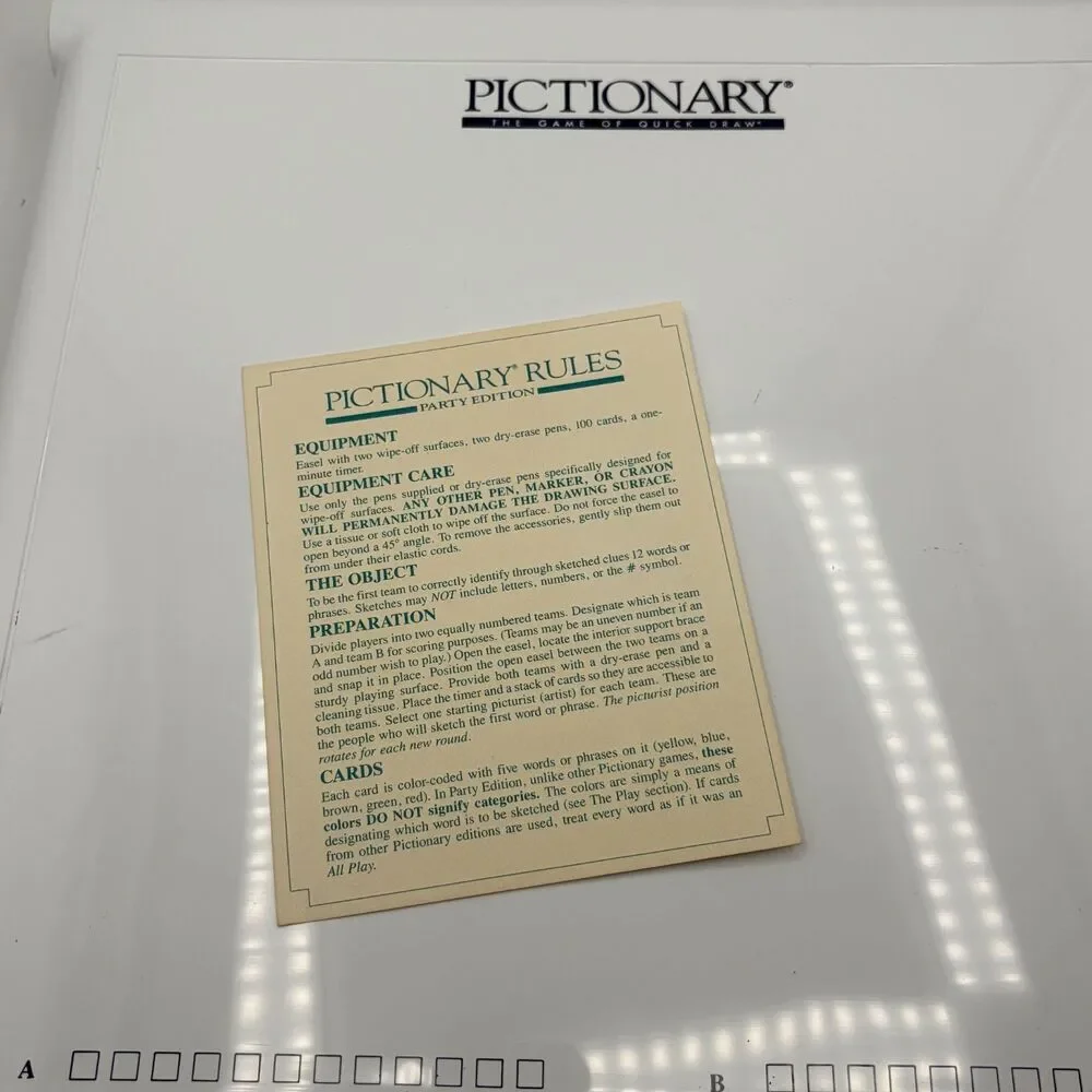 Pictionary Party Edition Vintage (1989) Board Game Made In USA
